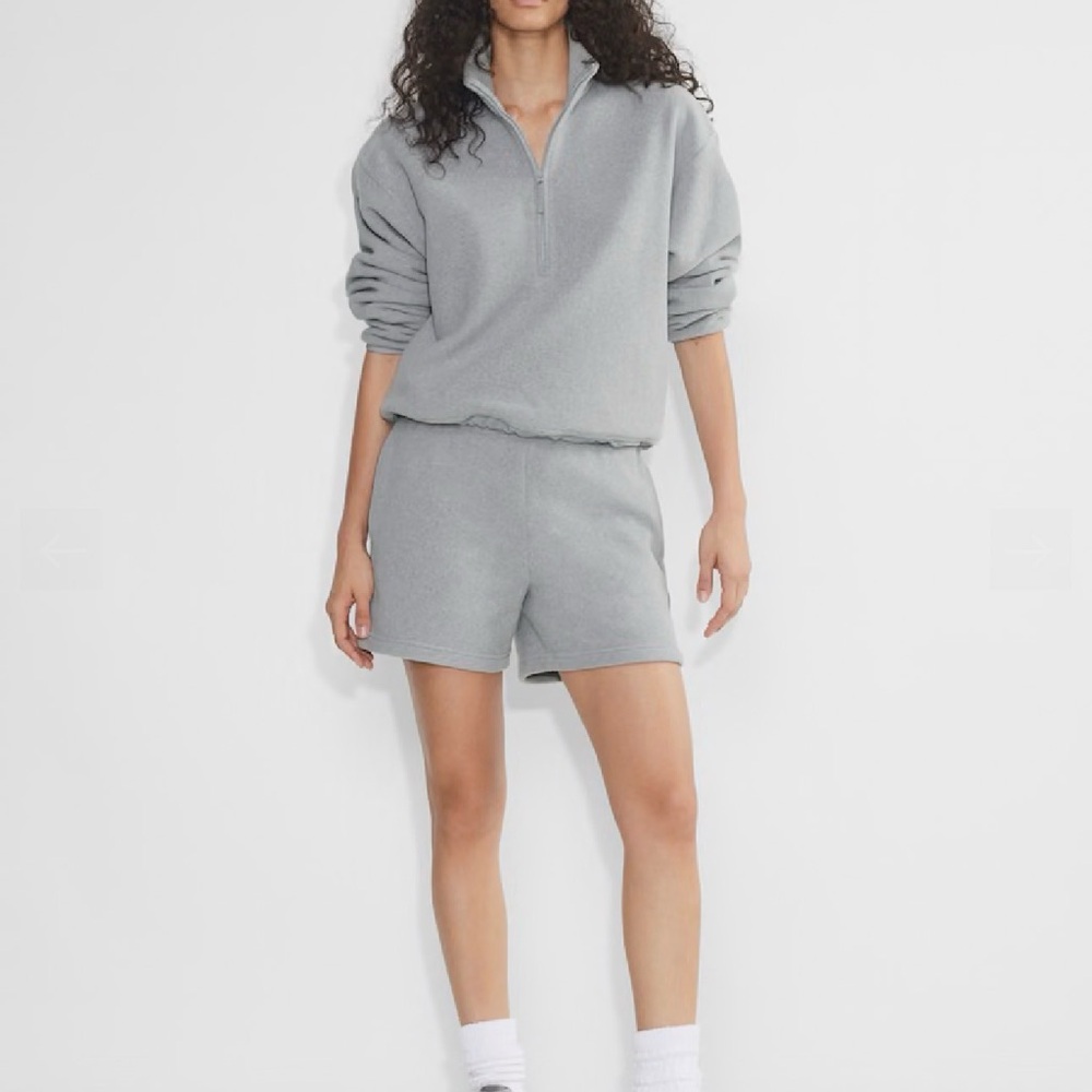 Aritzia Light Gray Fleece Athletic Shorts
